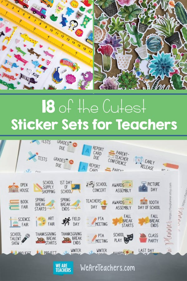 18 of the cutest sticker sets for teachers.