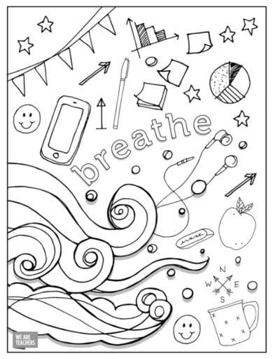 8 Free Adult Coloring Pages for Stressed Out Teachers