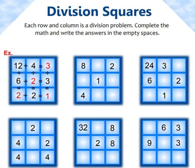 math fact games division 5th grade 3