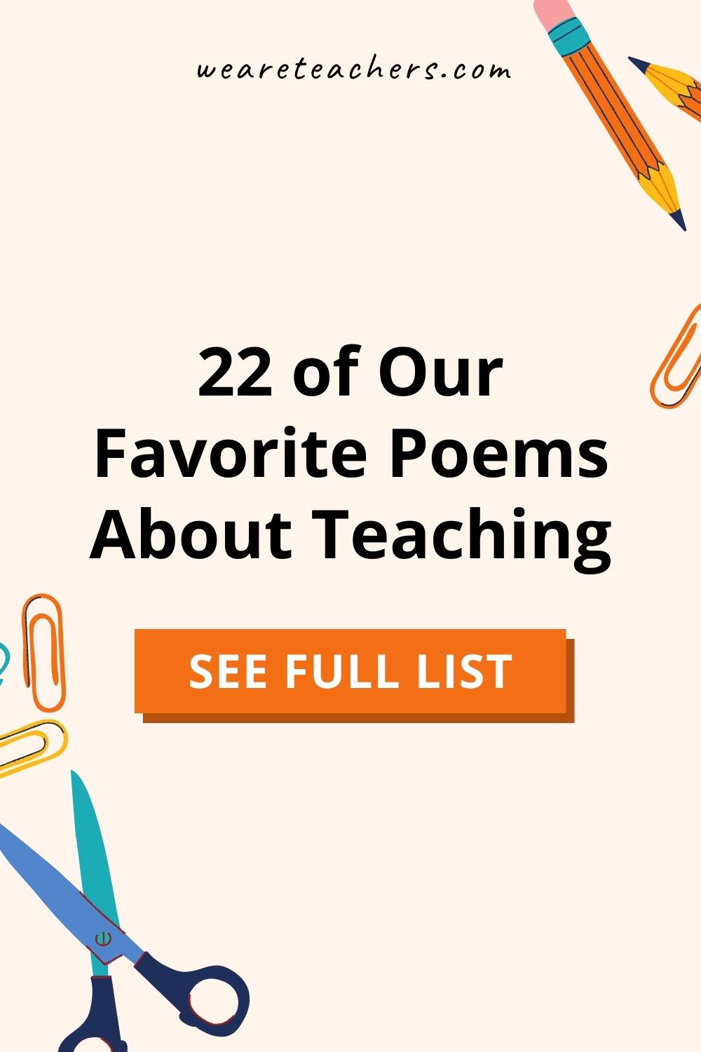 22 Best Poems About Teaching That Nail Classroom Life