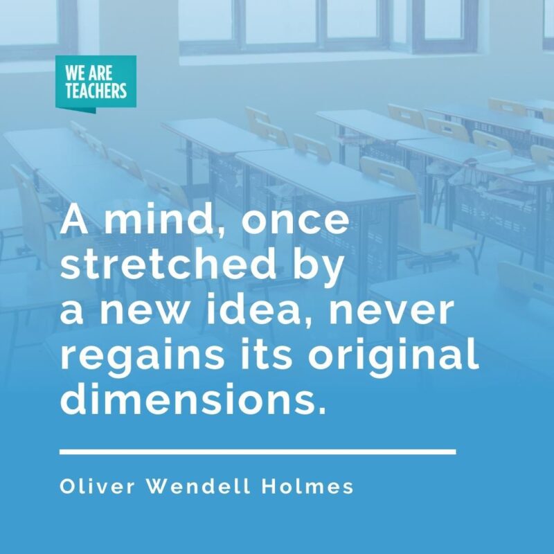 A mind, once stretched by a new idea, never regains its original dimensions. —Oliver Wendell Holmes
