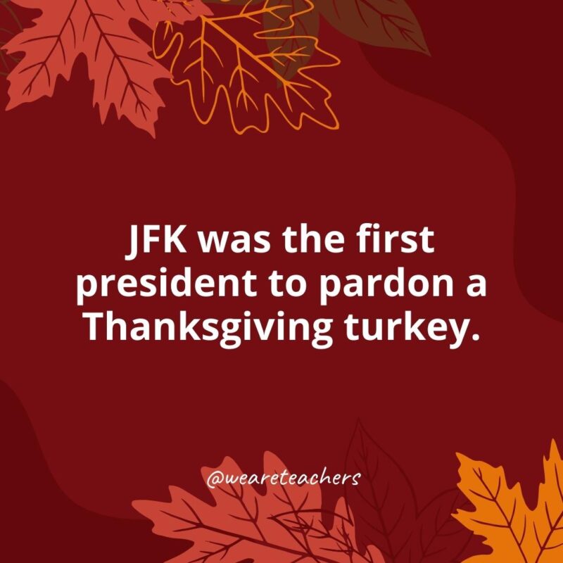 JFK fue el primer presidente en perdonar al pavo de Acción de Gracias.