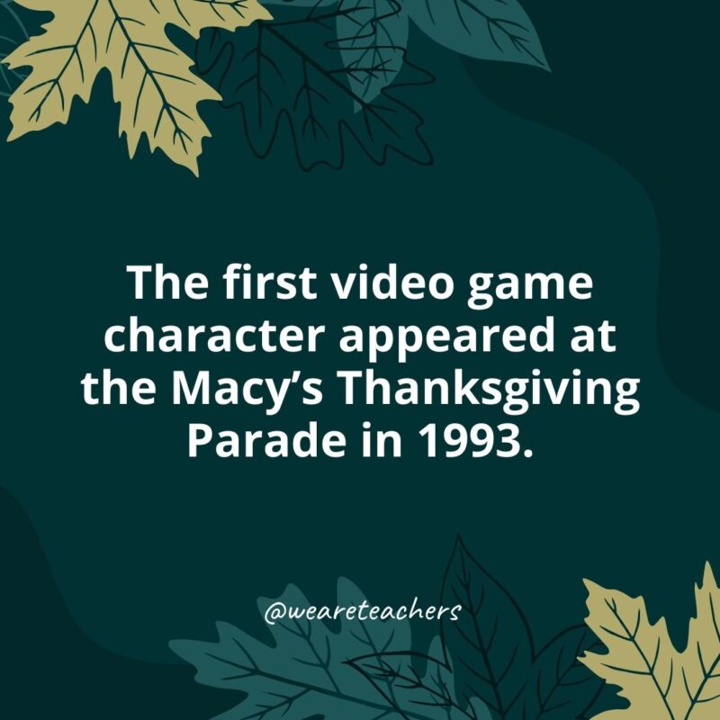 El primer personaje de un videojuego apareció en el Desfile de Acción de Gracias de Macy's de 1993.