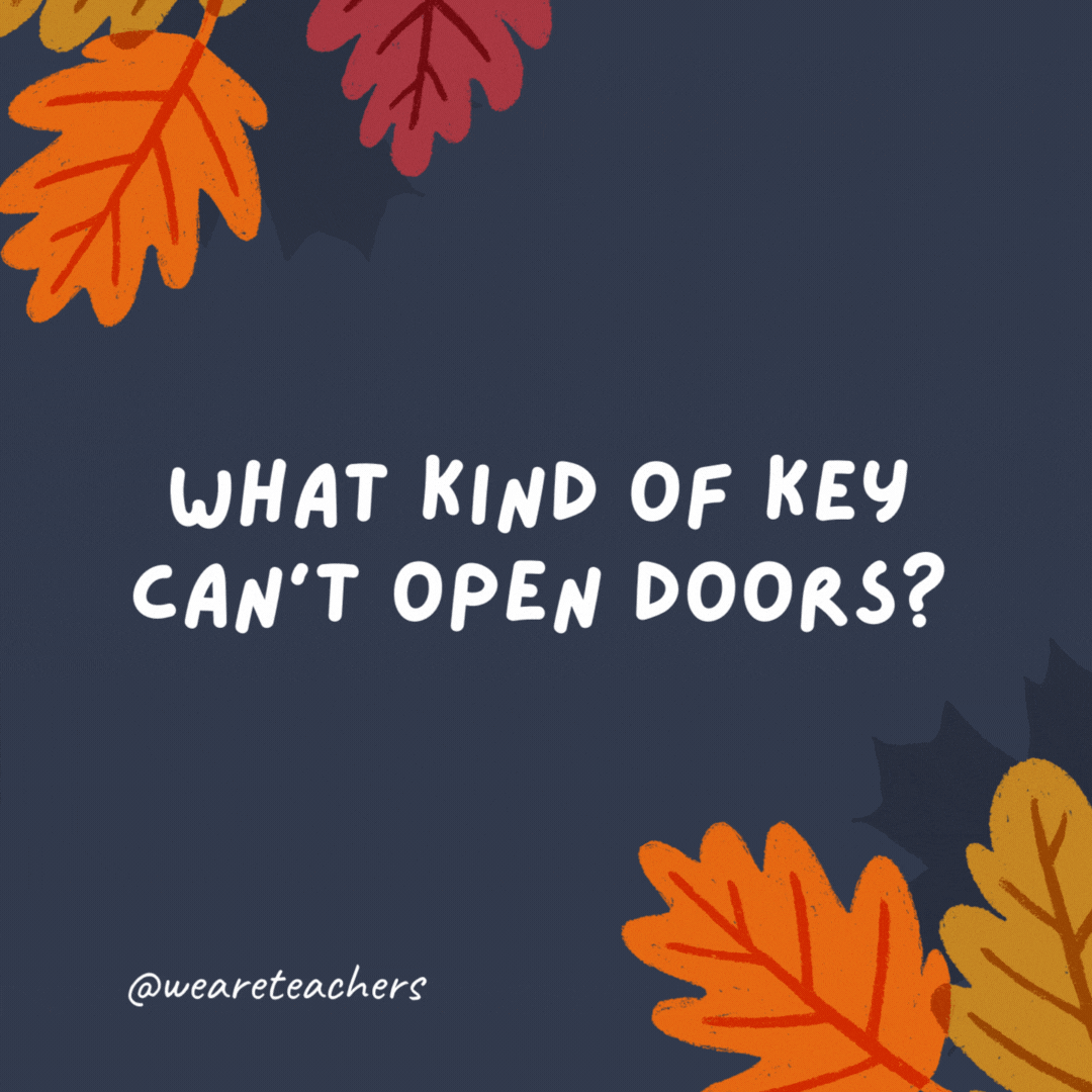 Que tipo de chave não abre portas?  Um peru.