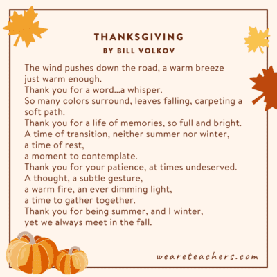 The Best Thanksgiving Poems for Kids of All Ages and Reading Levels