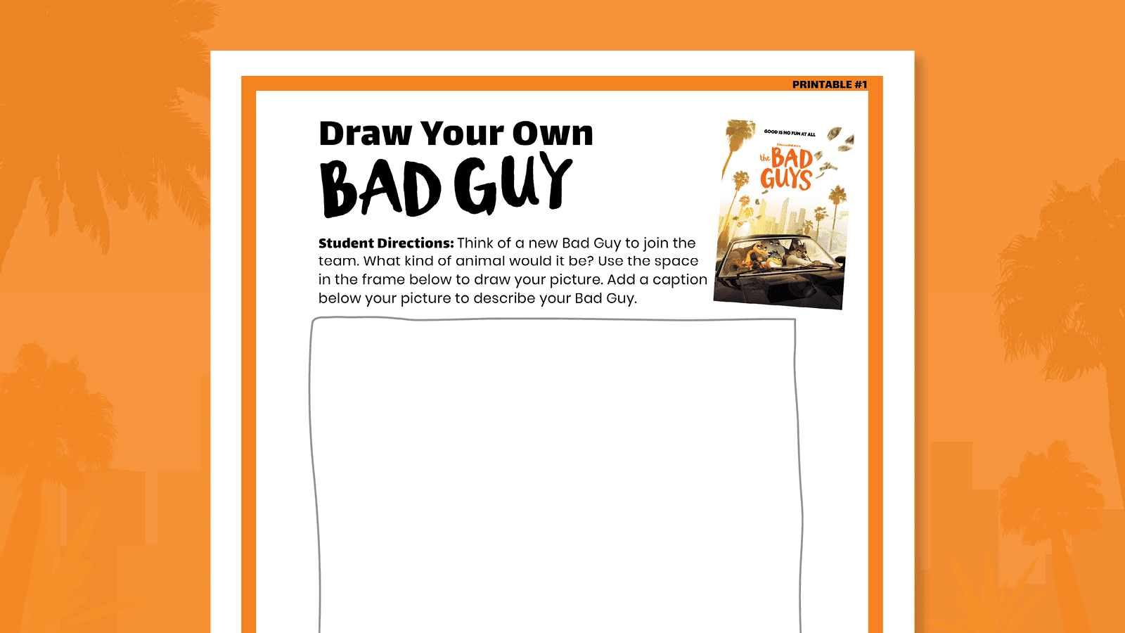 The Bad Guys Drawing Activity
