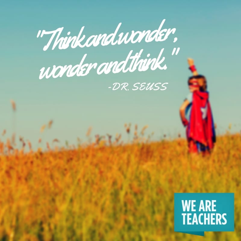 Think and Wonder Dr Seuss Quote