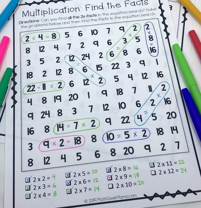 Multiplication for 3rd graders