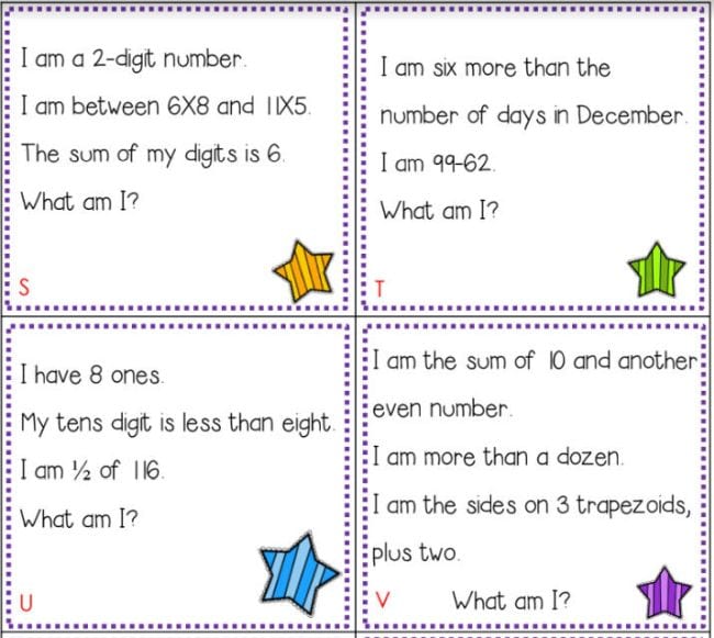 Math riddles 3rd grade