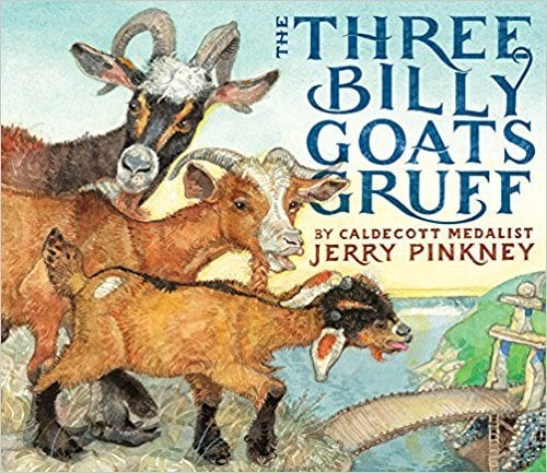 Book cover for The Three Billy Goats Gruff as an example of first grade books