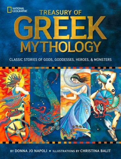 Books about Greek mythology cover: Treasury of Greek Mythology