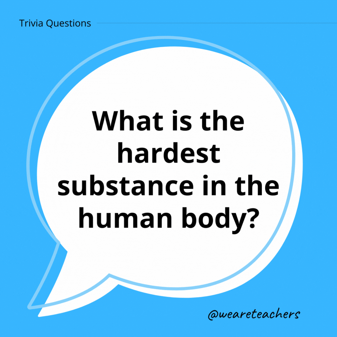 What is the hardest substance in the human body?