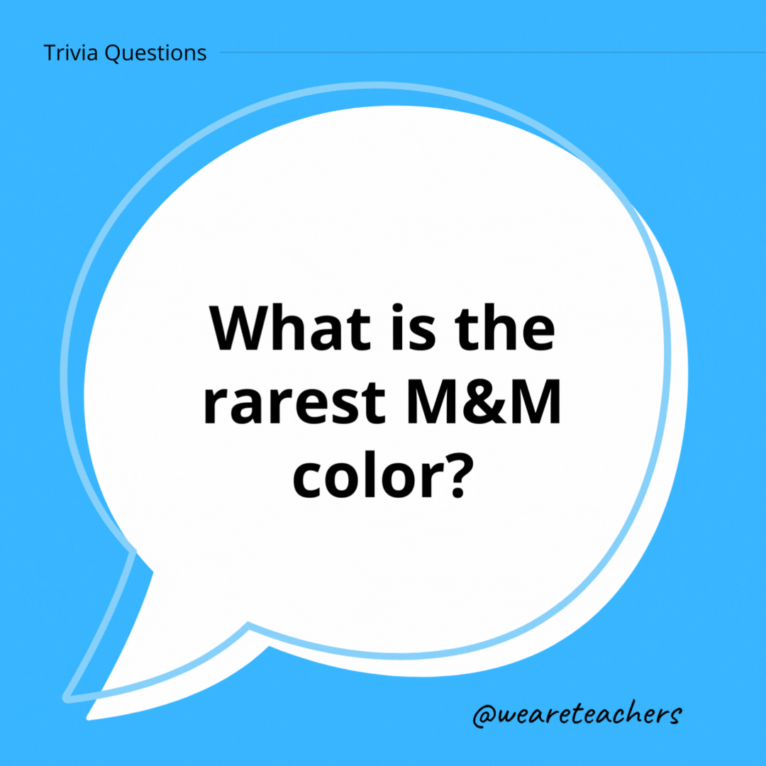 What is the rarest M&M color?