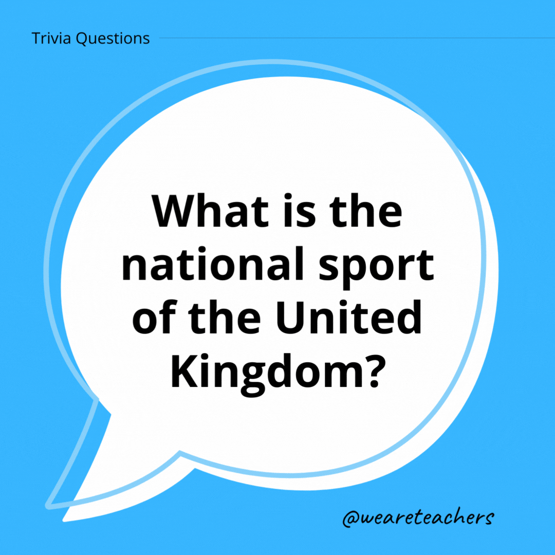 What is the national sport of the United Kingdom? 