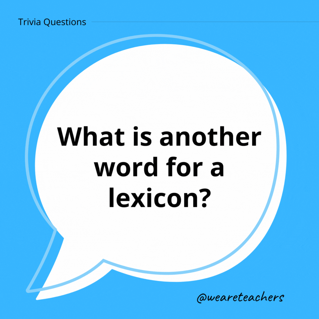 What is another word for a lexicon?