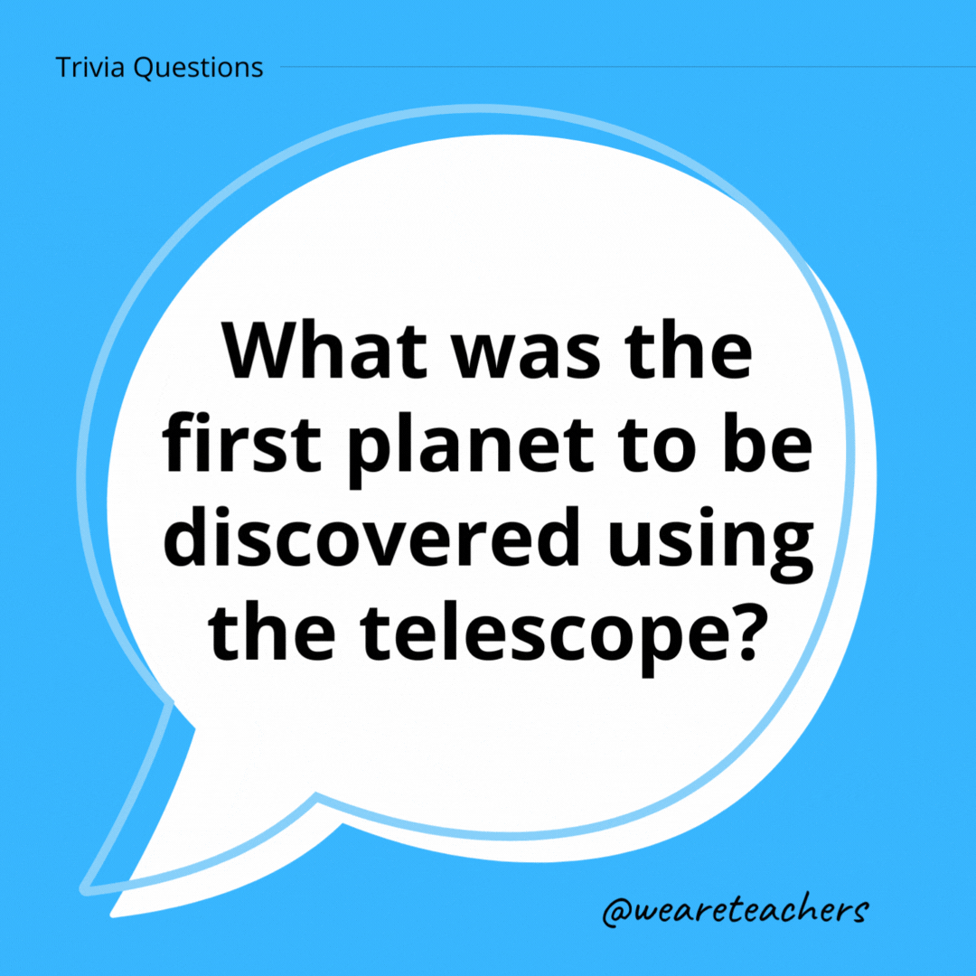 What was the first planet to be discovered using the telescope? 