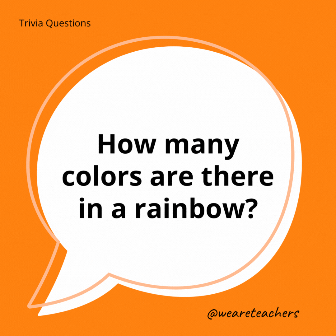 How many colors are there in a rainbow?