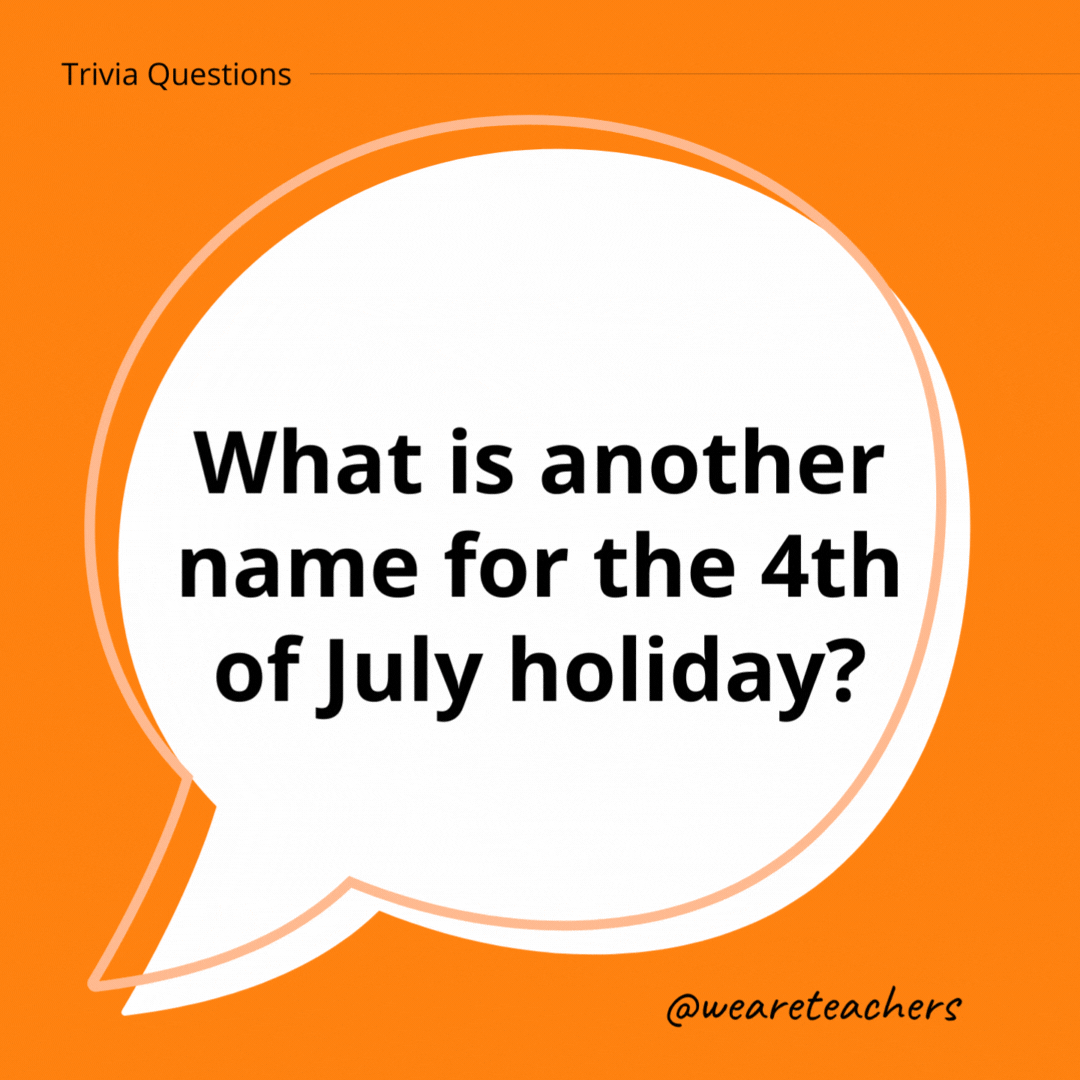 What is another name for the 4th of July holiday?