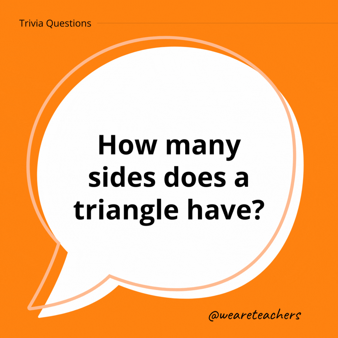 How many sides does a triangle have?