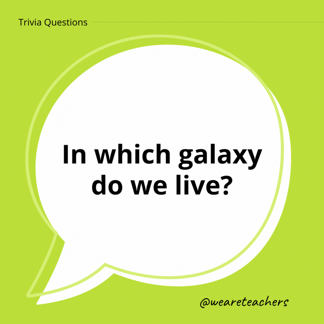 In which galaxy do we live?