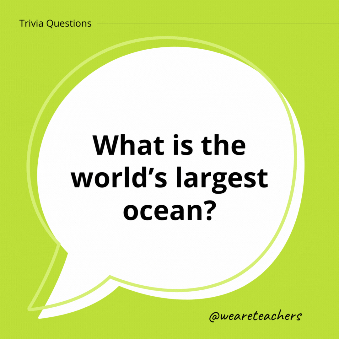 What is the world's largest ocean?