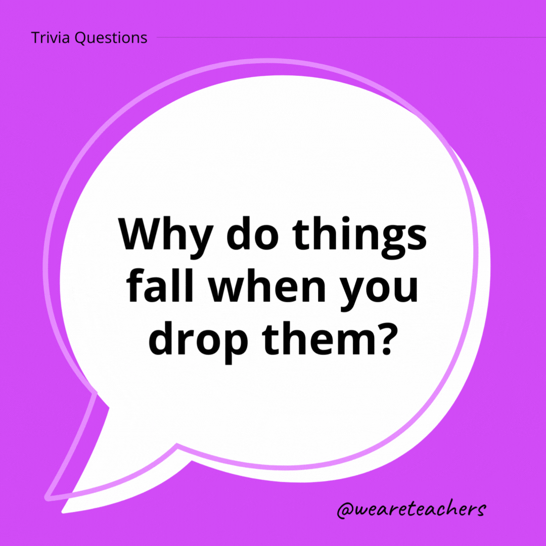 Why do things fall when you drop them?