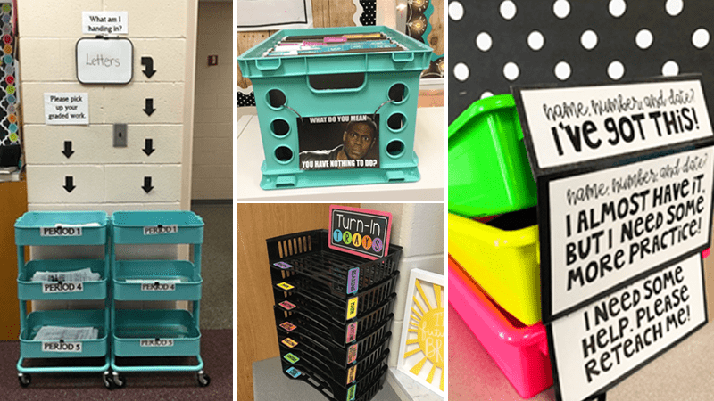 10 Creative Ways To Organize Your Classroom Turn In Bin