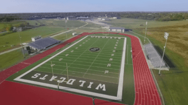 Arial View of Scurry-Rosser Athletic Field - Update School Facilities