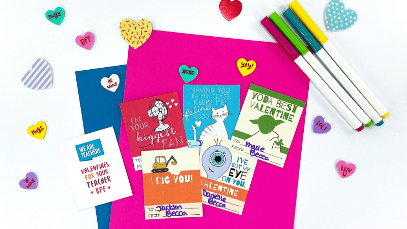 Valentine cards for students