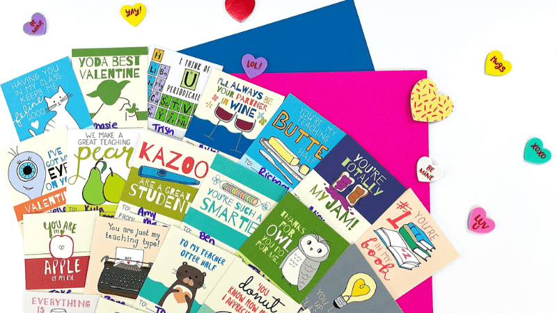 Valentines day cards for students and teachers