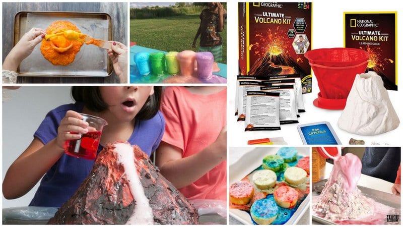 Collage of Volcano Science Experiments
