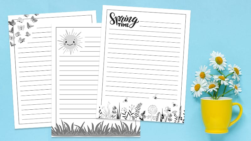 Free Printable Spring Writing Paper Plus 10 Spring Writing Prompts We Are Teachers