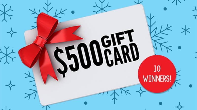 "$500 gift card! 10 winners!"