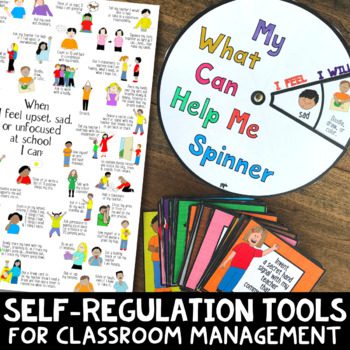 self regulation tools including a "What can help me" spinner