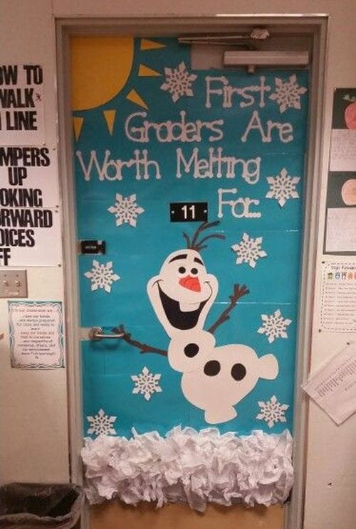 45 Amazing Ideas For Winter And Holiday Classroom Doors