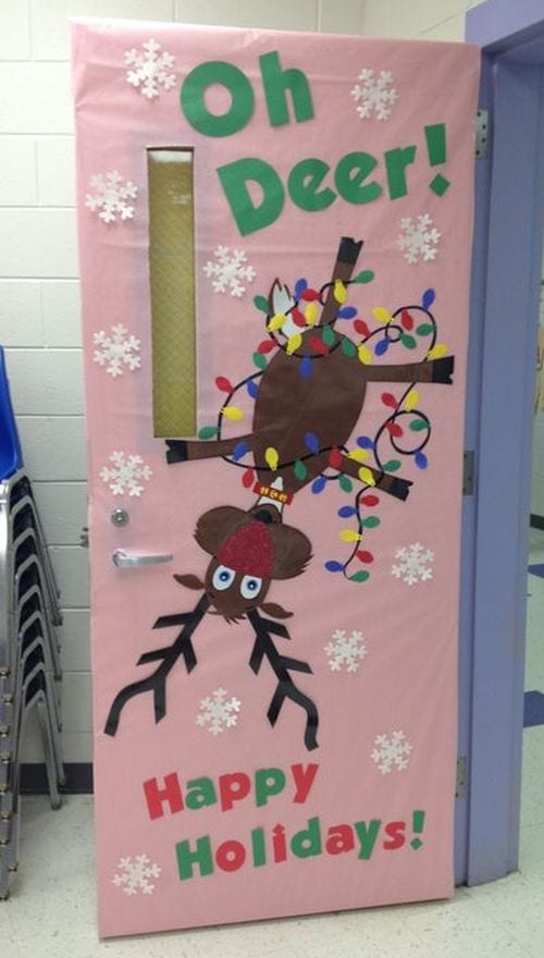 45 Amazing Ideas for Winter and Holiday Classroom Doors