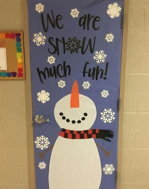 45 Amazing Ideas For Winter And Holiday Classroom Doors