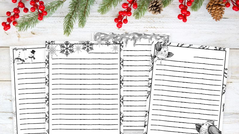 free printable winter writing paper plus 10 winter writing prompts