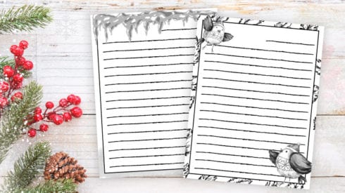 Free Printable Winter Writing Paper Plus 10 Winter Writing Prompts