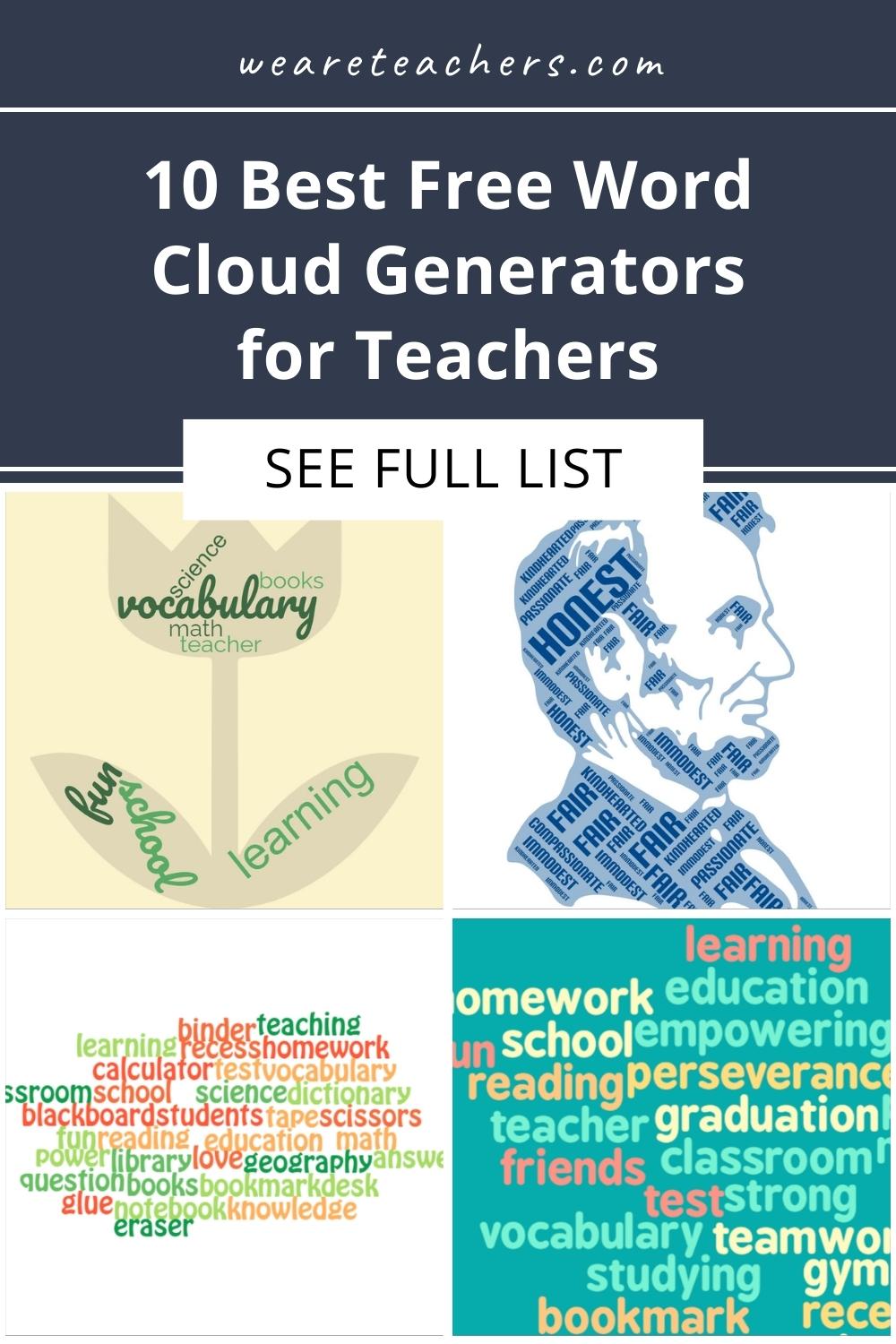 Free Word Cloud Generators For Teachers And Students In The Classroom