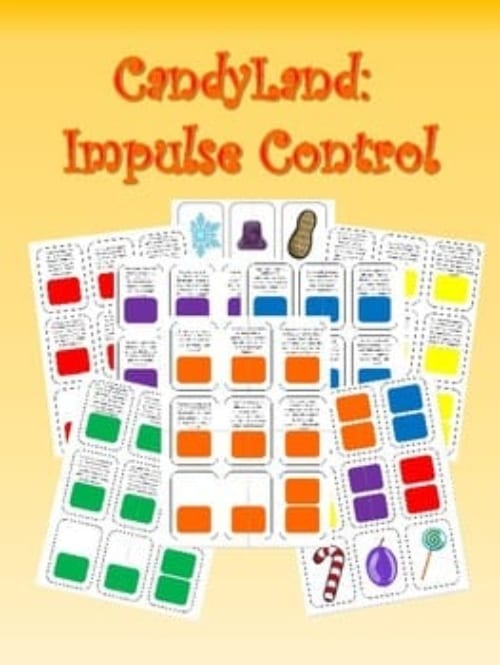 candyland impulse control game for schoolchildren