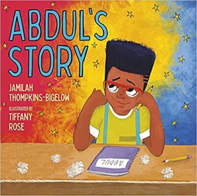 Book cover for Abdul's Story as an example of second grade books