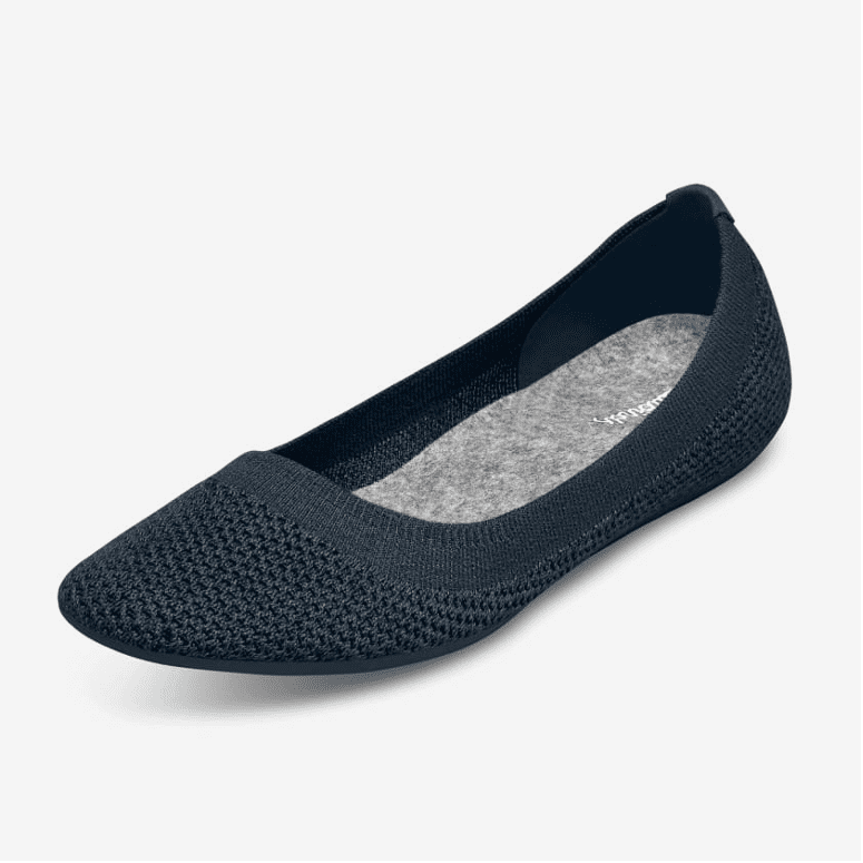 Navy Allbirds Tree Breezers, as an example of the best shoes for student teaching