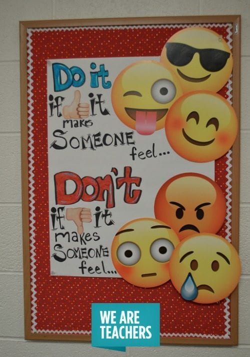 Poster with Emoji decals.