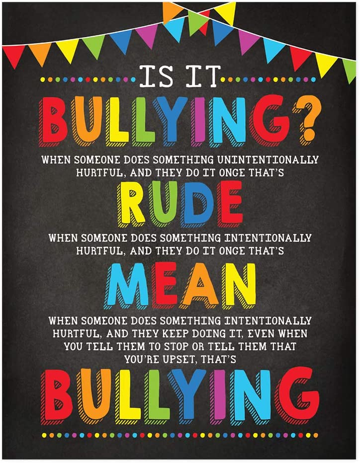 Is It Bullying? classroom poster