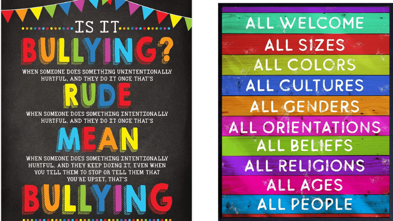 Best Classroom Anti-Bullying Posters, Decor, and Incentives