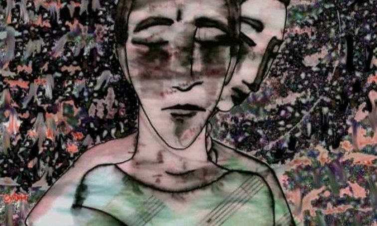 Abstract artwork of woman close up face, as an example of SEL activities