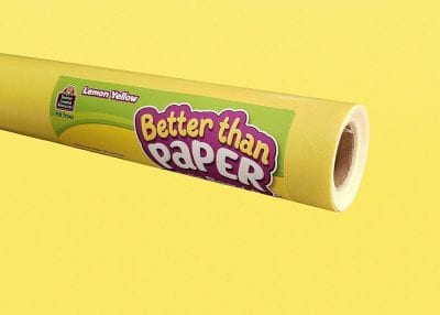 Yellow "Better than paper" bulletin paper -- 1st grade classroom supplies