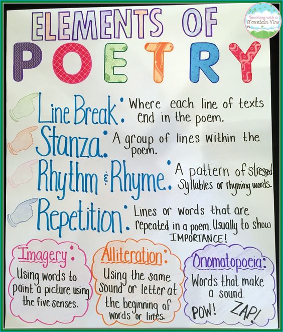 Lines Vocabulary Anchor Chart