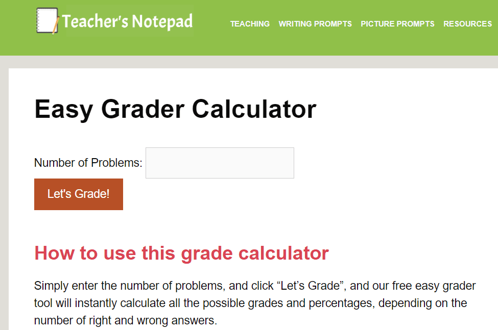 grade calculator for assignment